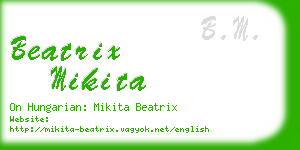 beatrix mikita business card